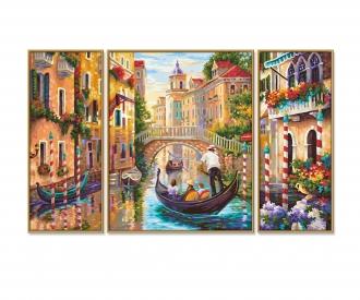 Venice - The City in the Lagoon Triptych - Painting by Numbers