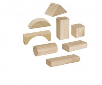 Natural Wooden Blocks - 100 Pieces