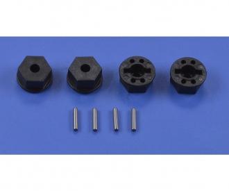 FY10 Truggy Rim Hub w/Pin (4 pcs)