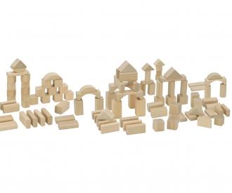 Natural Wooden Blocks - 100 Pieces