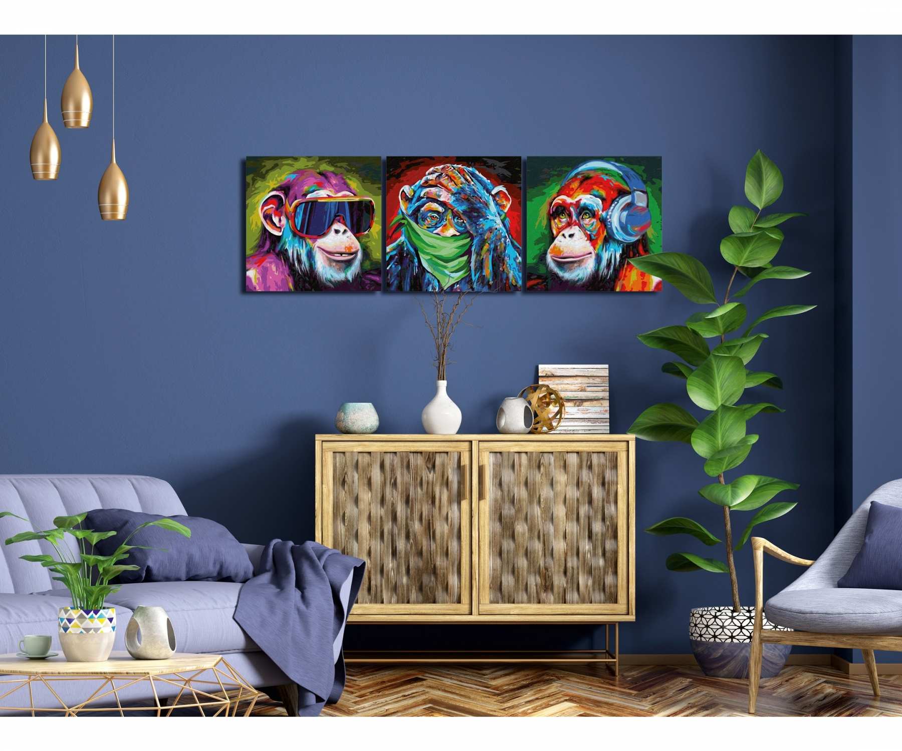 Buy The three monkeys - painting by numbers online | Schipper