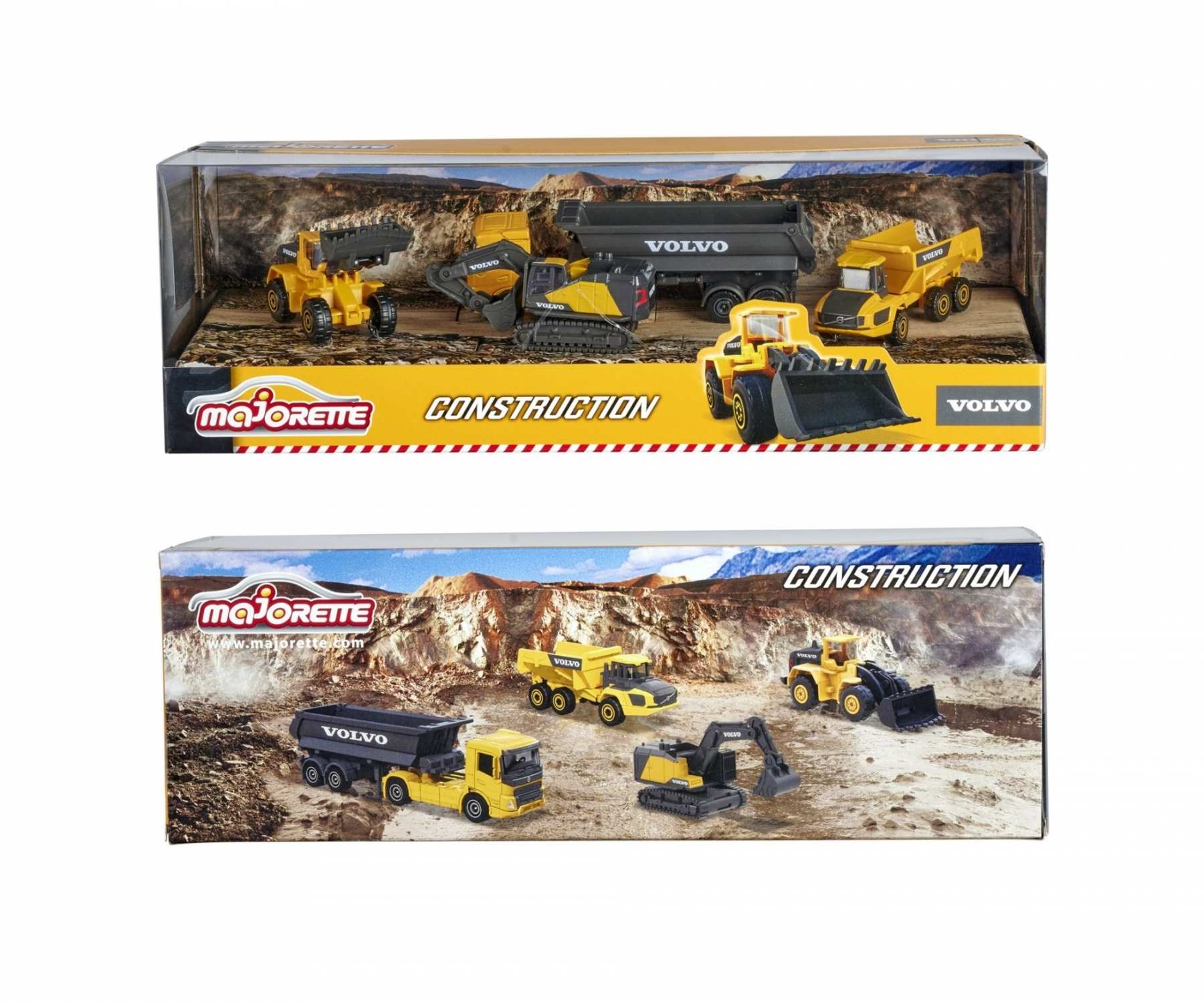 Smoby Majorette Volvo Construction - Miniature 1/64e Chantier Aléatoire - Jouet Enfant 3 Ans