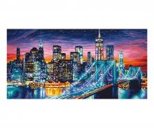 Manhattan at Night  40 x 80 cm - Painting by Numbers