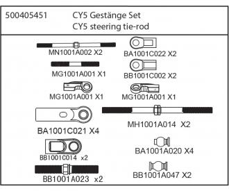 CY5 Kit de tringlerie barres d'accouplement bras de suspension