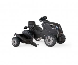 Smoby Life Farmer XL Black tractor + trailer