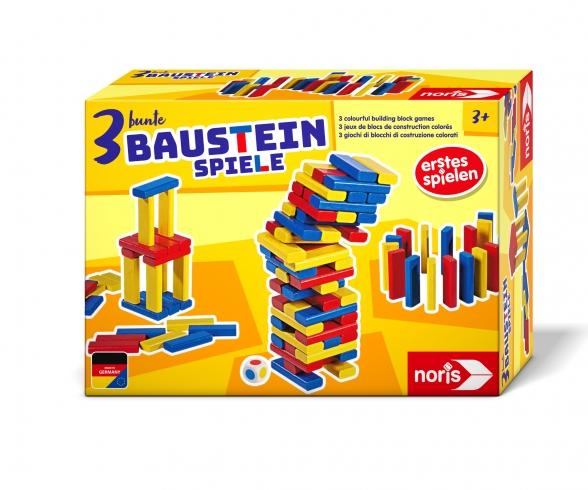 3 bunte Bausteinspiele