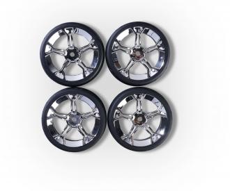 1:10 Y-Design4 wheel set, model wheels, chrome