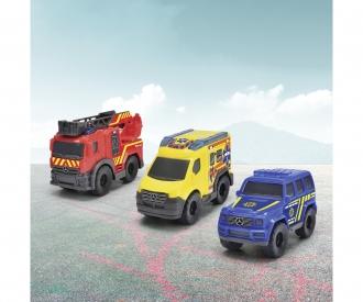 Micro Rescue Force Rescue Vehicle Set 3 x 8 cm