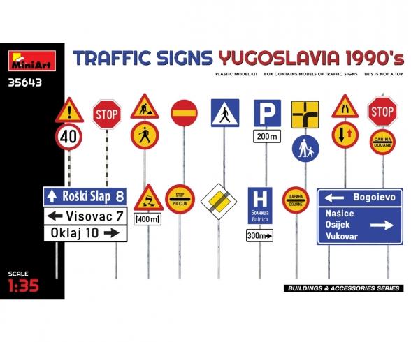 1:35 Verkehrsschilder Jugoslavien 1990