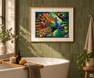 Peacock 40 x 50 cm - Painting by Numbers
