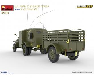 1:35 Voiture radio américaine K-51 avec remorque K-52