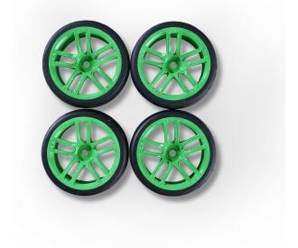 1:10 Wheel Set, model accessory, green 10-spoke