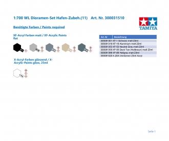 1:700 Harbour Accessory Set, Diorama Assembly Kit