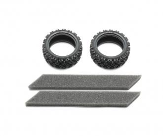 1:10 Rally Block Tire Soft, RC tire set, 26mm