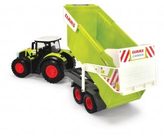Tracteur agricole CLAAS avec remorque, jouet 64 cm