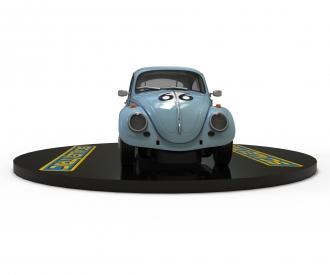 Scalextric Volkswagen Kafer #66 Blue Slot Car