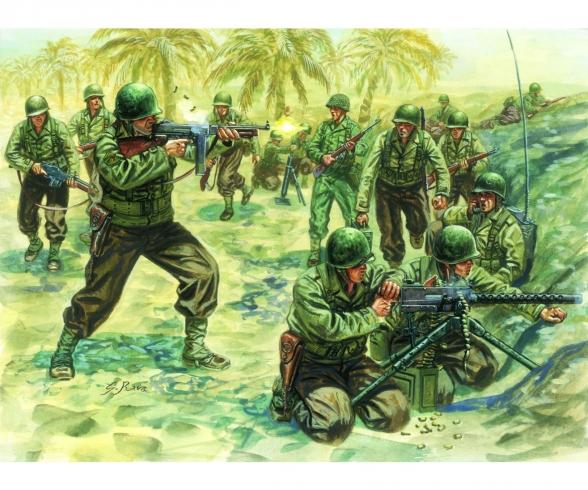 Italeri 1:72 WWII American Infantry Model Kit