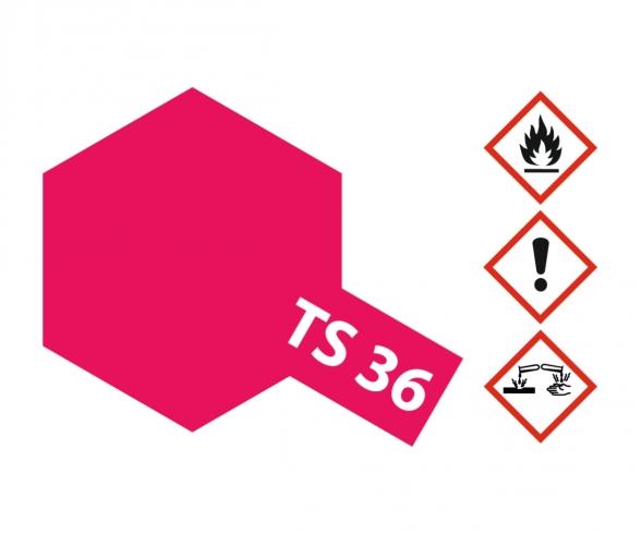 TS-36 Fluorescent Red Gloss, spray paint, 100 ml