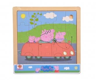 Peppa Pig, puzzle en marqueterie, 3 ass