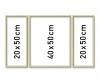 Triptych Painting by Numbers Frame 50 x 80 cm