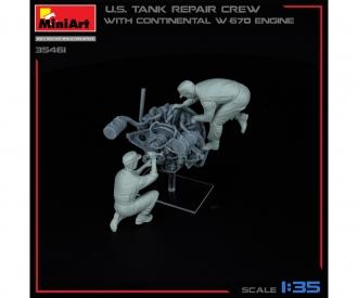 1:35 US Panzer Reparatur - Crew mit W670 Motor