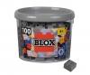 Blox - 100 briques de 4 pièces grises - compatibles avec les briques de jeu connues