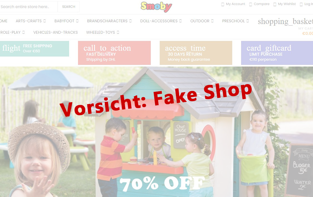 Smoby Toys-Fake Shop News