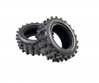 Rear Tires Block-Spike, RC tyre set, 2-piece