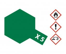 X-5 Green Gloss, acrylic paint, 10 ml jar