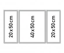 Cadre en aluminium Triptyque 50 x 80 cm – argenté mat