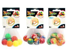 10 balles rebondissantes en filet,3ass