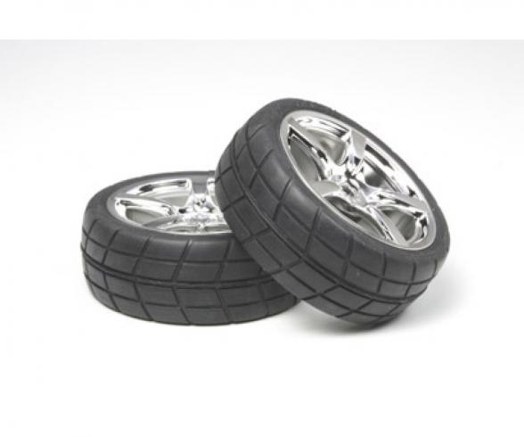 1:10 24mm 5-Sp.Wheel w/Tire, model wheel set