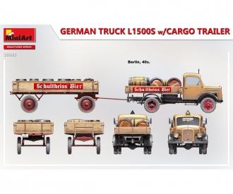 1:35 Ger. Truck L1500S w/Cargo Trailer