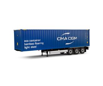 1:24 Container Anhänger CMA CGM blau
