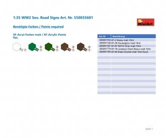 1:35 WW2 Sov. Road Signs