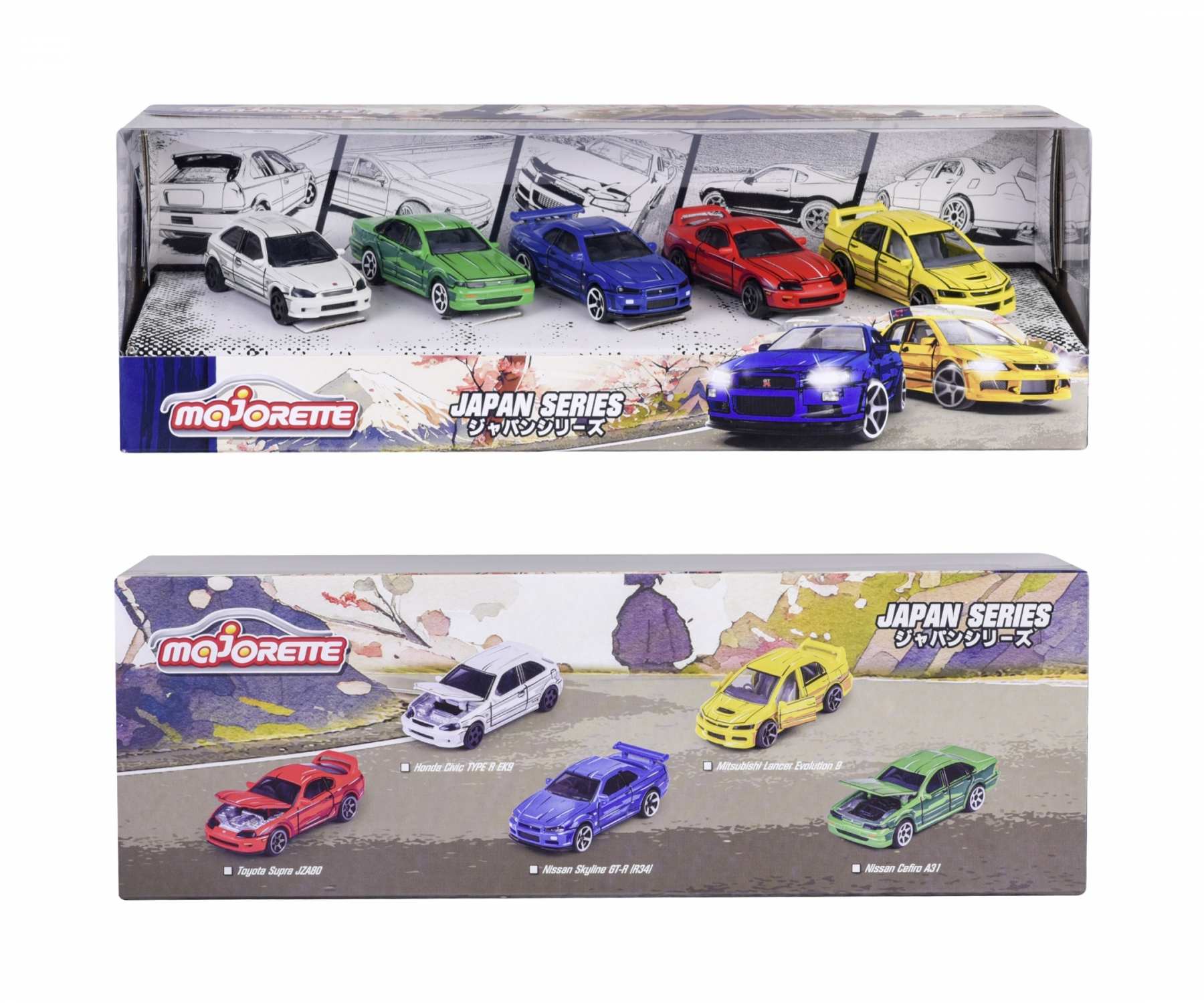 Majorette Collection Premium Japan Serie - Coffret 5 Véhicules Métal 1/64 - Modèles Iconiques Japonais 212051031