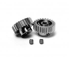 Pinion Gear-Set 24/25T Alu M0.6, motor pinion set