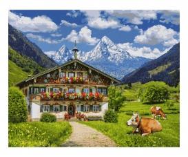 Bergbauernhof 40 x 50 cm – Malen nach Zahlen