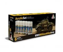 Italeri Acrylic Set WWII Military Allied Army