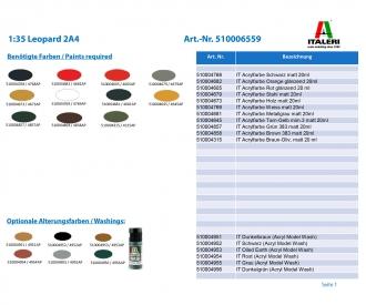 Leopard 2A4 Model Kit 1:35 with 5 Decal Versions