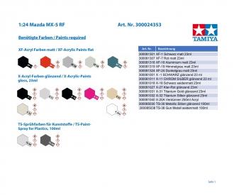 1:24 Mazda MX-5 RF, plastic model assembly kit