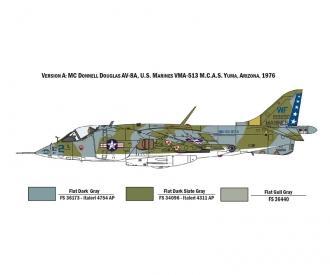 AV-8A Harrier Aircraft Model Kit 1:72 Scale