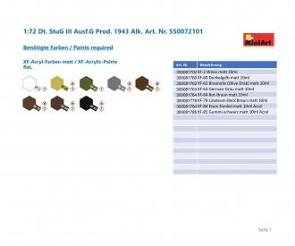 1:72 Germ. StuG III Ausf.G Prod. 43 Alk.