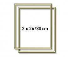 2 Alurahmen 24 x 30 cm - Gold