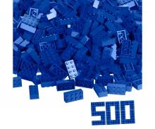 Blox - 500 8er Bausteine blau - kompatibel mit bekannten Spielsteinen