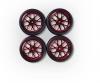 1:10 Y-Design3, wheel set, red 4-piece rims