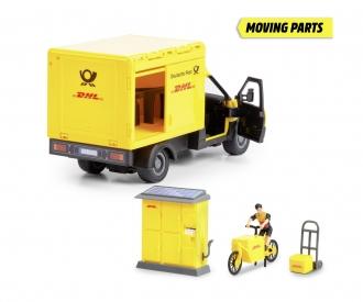 DHL Delivery Set Parcel Vehicle Playset 25 cm