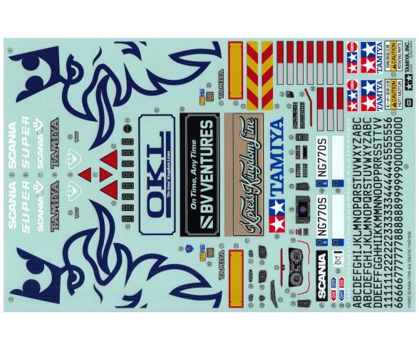Scania 770 S 4x2 Stickers, model decal set