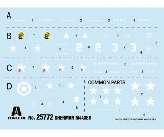 Italeri Sherman M4A3E8 Fury Tank Kit 1:56