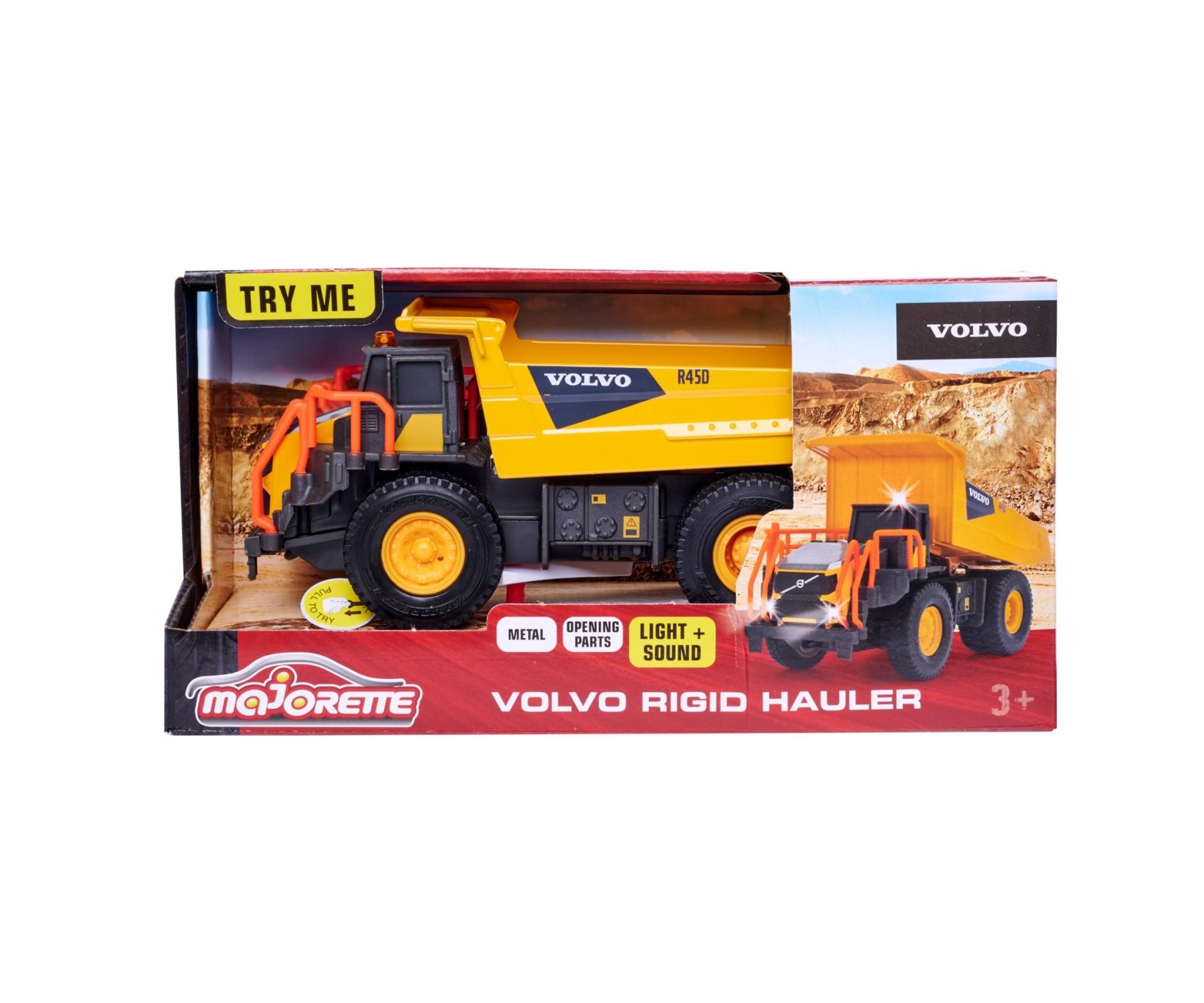 Camion Benne Volvo R45D Majorette - 20cm Avec Lumière Et Son | Jouet Chantier 1/43